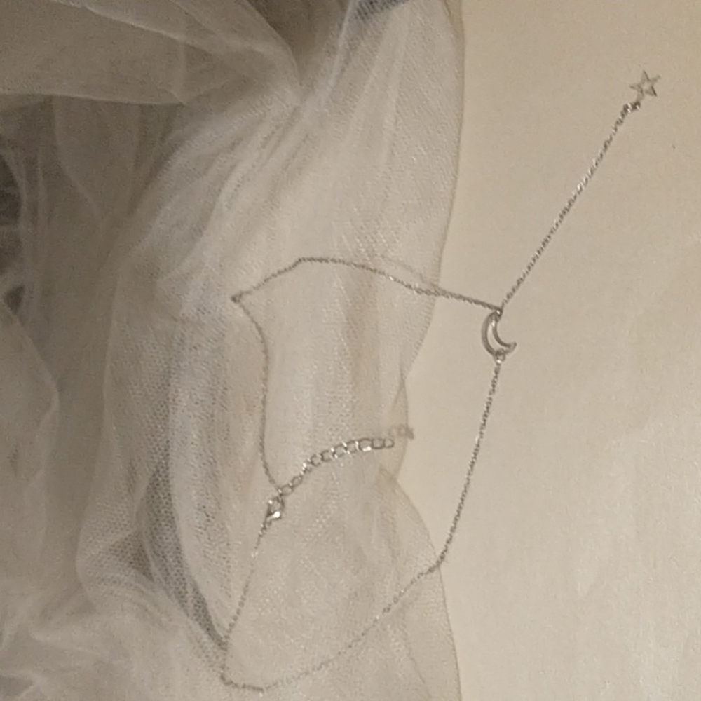 Silver Moon and Star "Y" Necklace! - Picture 1 of 4